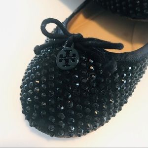 🖤 TORY BURCH | black studs on black FLATS | 9.5